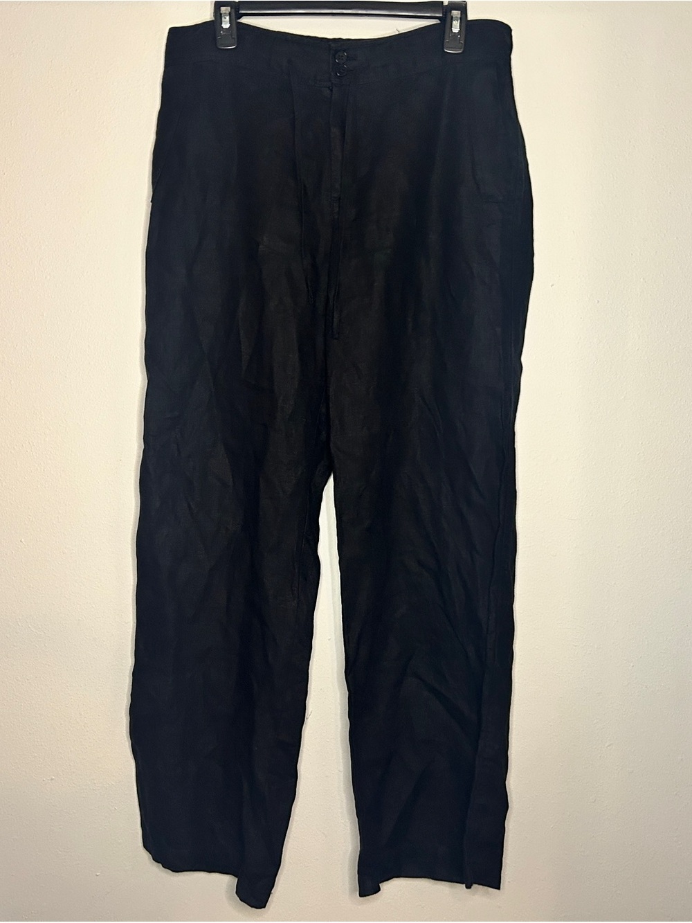 Ralph Lauren Women's Size 12 Black Linen Chinos